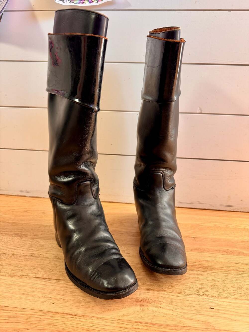 Dehner C1234 Style Leather Riding Boots Black Size 6.5 A